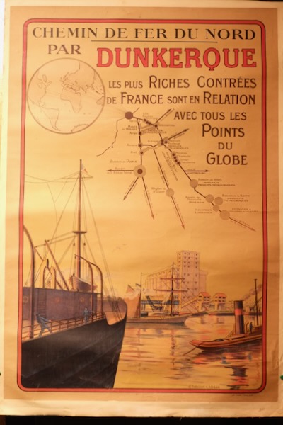 affiche ancienne de chemin de fer 1930 